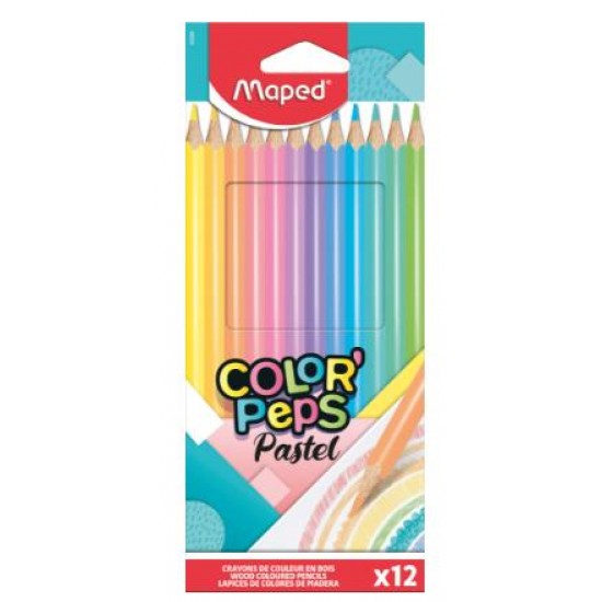 ΞΥΛΟΜΠΟΓΙΕΣ MAPED ΠΑΣΤΕΛ FSC COLOR' PEPS 12 ΧΡΩΜΑΤΩΝ 832069 FC