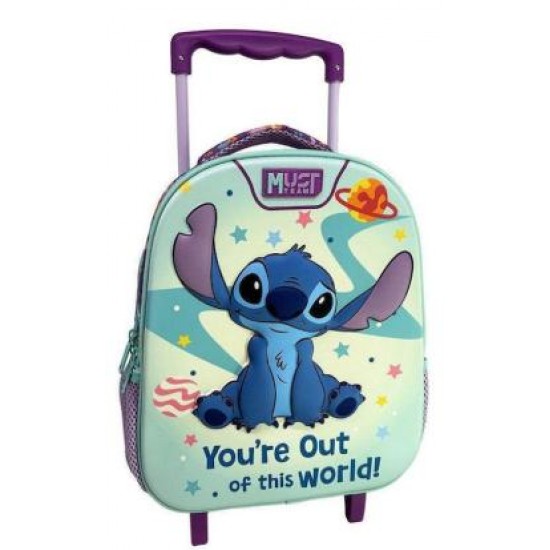 ΤΣΑΝΤΑ ΤΡΟΛΛΕΥ ΝΗΠΙΟΥ 27Χ10Χ31 2ΘΗΚΕΣ LILO & STITCH YOU'RE OUT OF THIS WORLD