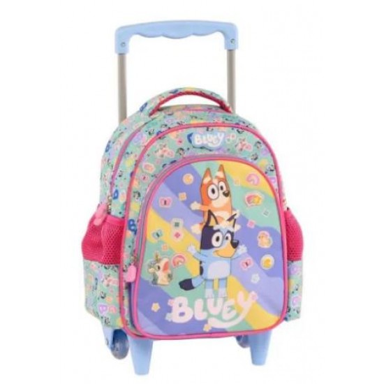 ΤΣΑΝΤΑ ΤΡΟΛΛΕΥ ΝΗΠΙΟΥ STICKERS RAIN BLUEY 250261