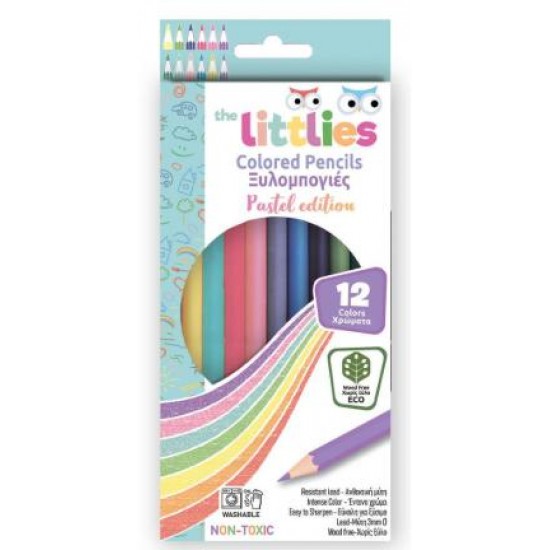 ΞΥΛΟΜΠΟΓΙΕΣ WOOD FREE 12ΤΕΜ ΠΑΣΤΕΛ THE LITTLIES 647067