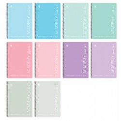 ΤΕΤΡΑΔΙΟ ΣΠΙΡΑΛ Α4 ACADEMY PASTEL 60Φ 2 ΘΕΜ