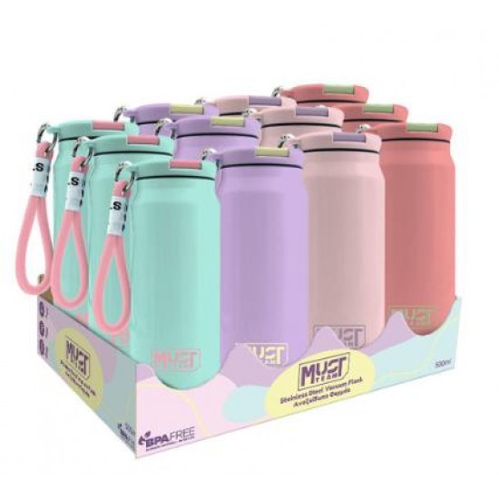 ΘΕΡΜΟΣ 500ML ΑΝΟΞΕΙΔΩΤΟ MUST TEAM PASTEL 4 ΧΡΩΜΑΤΑ 587506