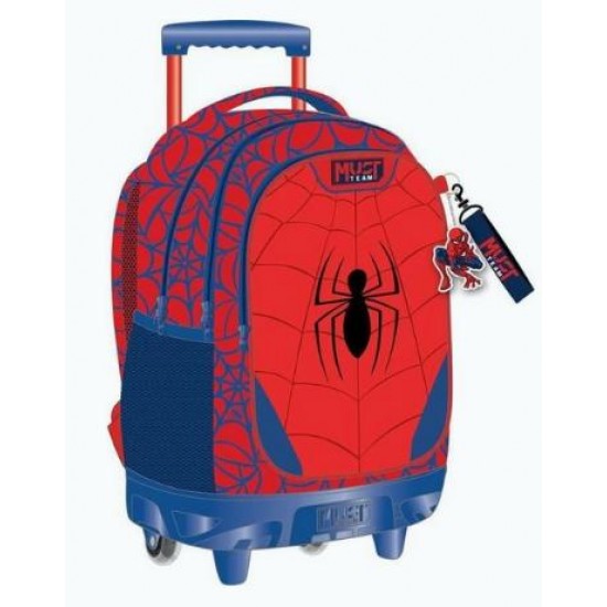 ΤΣΑΝΤΑ ΤΡΟΛΛΕΥ ΔΗΜΟΤΙΚΟΥ 34Χ20Χ44ΕΚ 3ΘΗΚΕΣ SPIDERMAN RED 508813