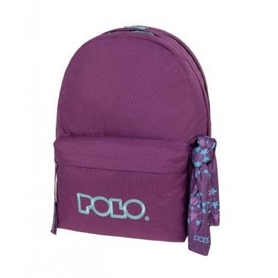 ΣΑΚΙΔΙΟ POLO ORIGINAL DOUBLE SCARF EGGPLANT/TURQUOISE 901235-4859 ΣΑΚΙΔΙΟ POLO ORIGINAL DOUBLE SCARF EGGPLANT/TURQUOISE 901235-4859