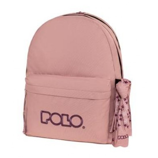 ΣΑΚΙΔΙΟ POLO ORIGINAL DOUBLE SCARF ΡΟΖ/ΜΩΒ 901235-3947