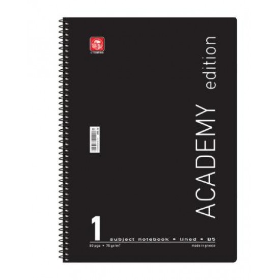 ΤΕΤΡΑΔΙΟ ΣΠΙΡΑΛ ACADEMY Β5 30Φ 1 ΘΕΜ