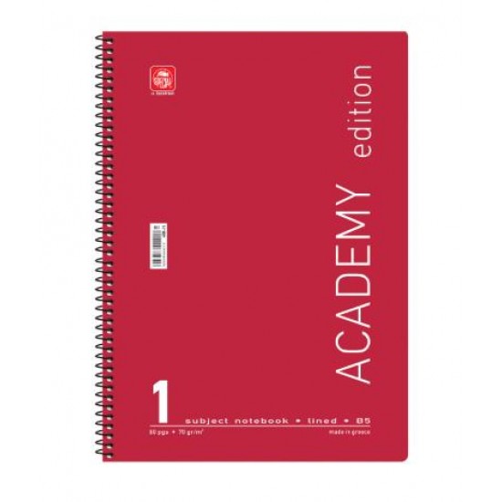 ΤΕΤΡΑΔΙΟ ΣΠΙΡΑΛ ACADEMY Β5 30Φ 1 ΘΕΜ