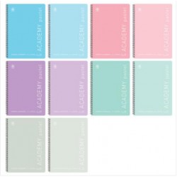ΤΕΤΡΑΔΙΟ ΣΠΙΡΑΛ ACADEMY PASTEL Β5 60Φ 2 ΘΕΜ