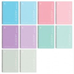 ΤΕΤΡΑΔΙΟ ΣΠΙΡΑΛ ACADEMY PASTEL Β5 120Φ 4 ΘΕΜ