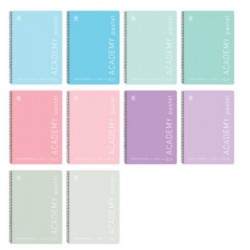ΤΕΤΡΑΔΙΟ ΣΠΙΡΑΛ ACADEMY PASTEL Α4 90Φ 3 ΘΕΜ
