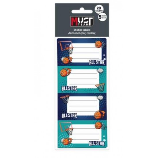 ΕΤΙΚΕΤΕΣ ΑΥΤΟΚΟΛΛΗΤΕΣ BASKETBALL 20ΤΜΧ 5Φ 586899 ΕΤΙΚΕΤΕΣ ΑΥΤΟΚΟΛΛΗΤΕΣ BASKETBALL 20ΤΜΧ 5Φ 586899