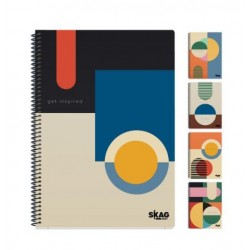ΤΕΤΡΑΔΙΟ ΣΠΙΡΑΛ Α4 SKAG BAUHAUS 3Θ
