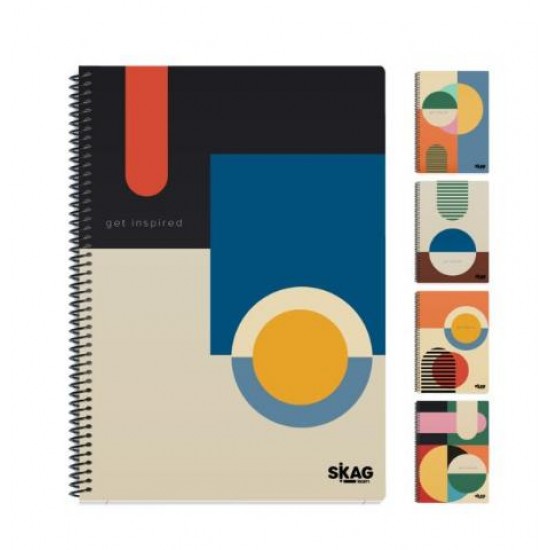 ΤΕΤΡΑΔΙΟ ΣΠΙΡΑΛ Α4 SKAG BAUHAUS 3Θ